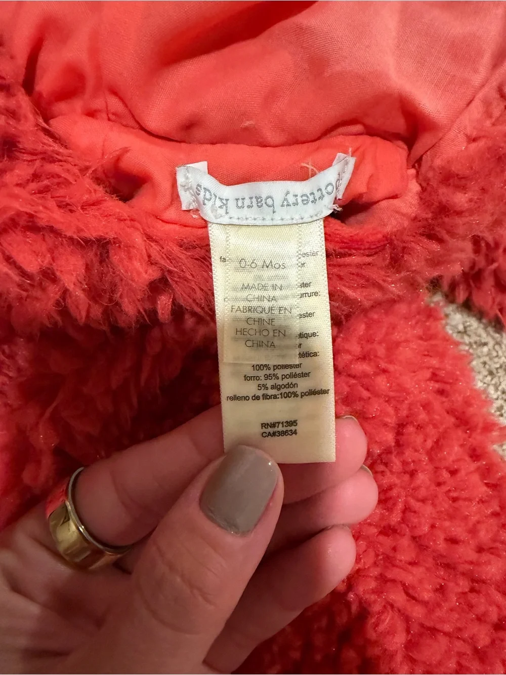 Pottery Barn Kids Elmo costume